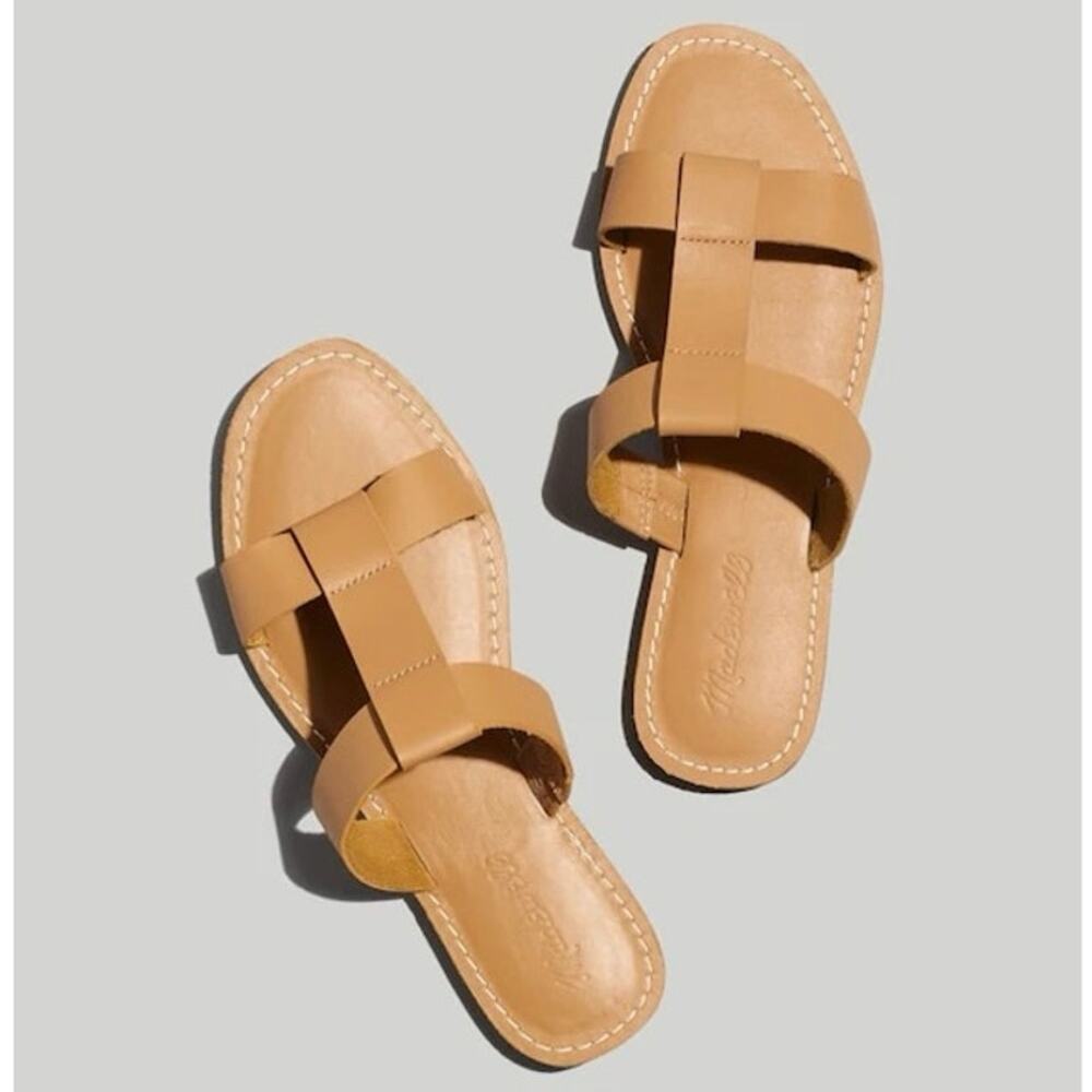 Madewell The Boardwalk T-Strap Slide Sandals